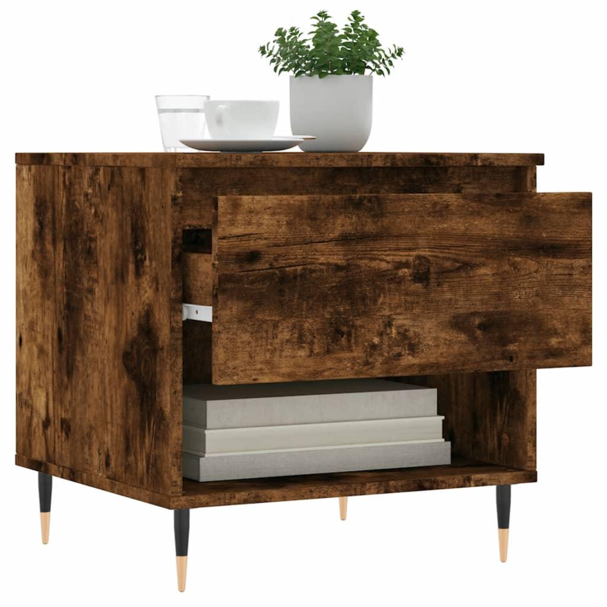 Voir la diapositive 4 : VIDAXL Tables basses 2 pcs chene fume 50x46x50 cm bois d'ingenierie