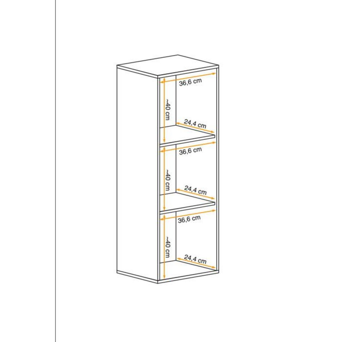 Paris Prix Vitrine Murale Design  Fly I  126cm Blanc & Noir