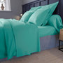 Voir la diapositive 3 : DODO Drap plat Harmonie Satin de coton coloris Turquoise