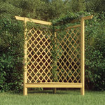 VIDAXL Pergola d'angle avec banc 166x81x174 cm Bois de pin impregne