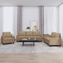Voir la diapositive 1 : VIDAXL Ensemble de canapes 3 pcs avec coussins Cappuccino Similicuir