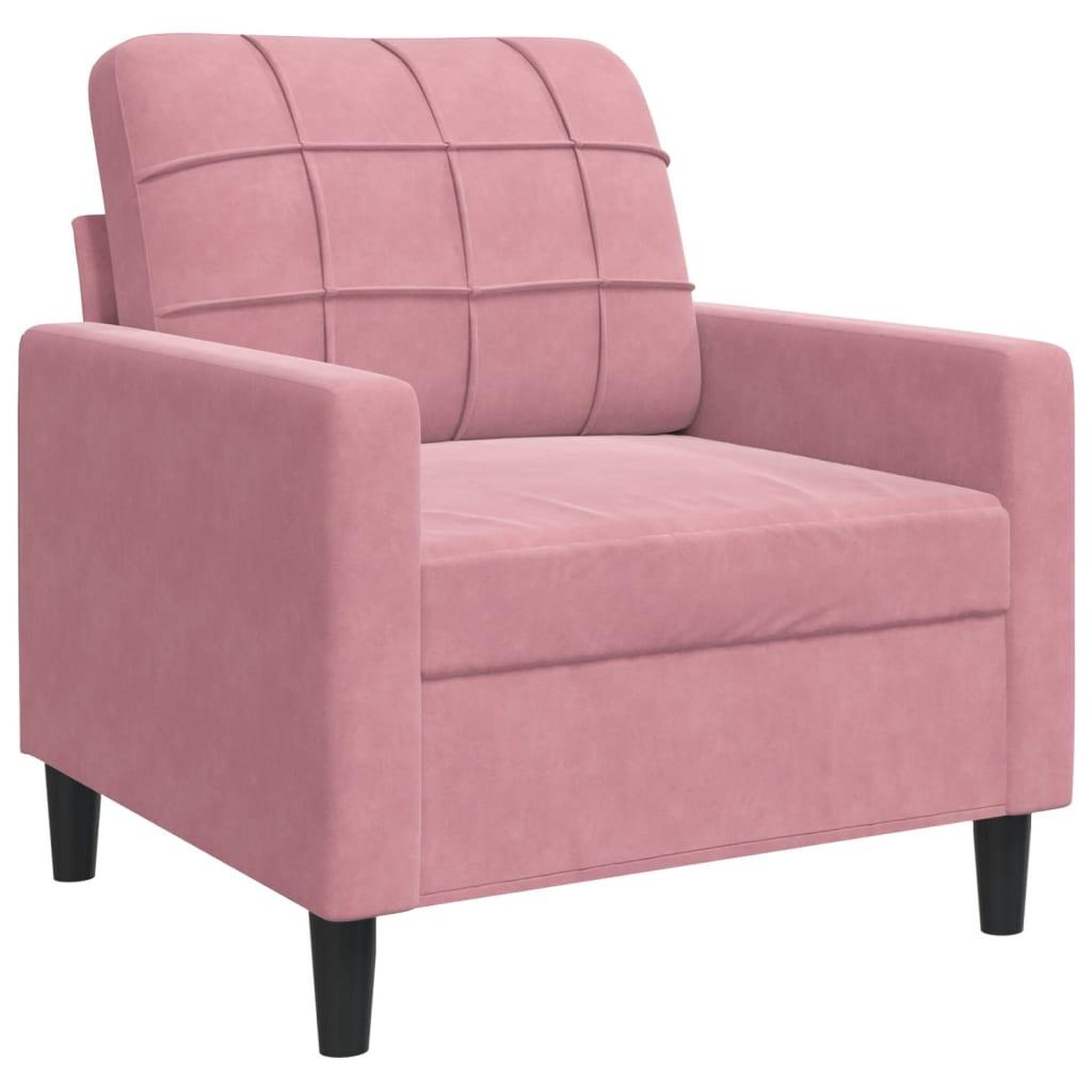 Voir la diapositive 5 : VIDAXL Ensemble de canapes 3 pcs avec coussins Rose Velours