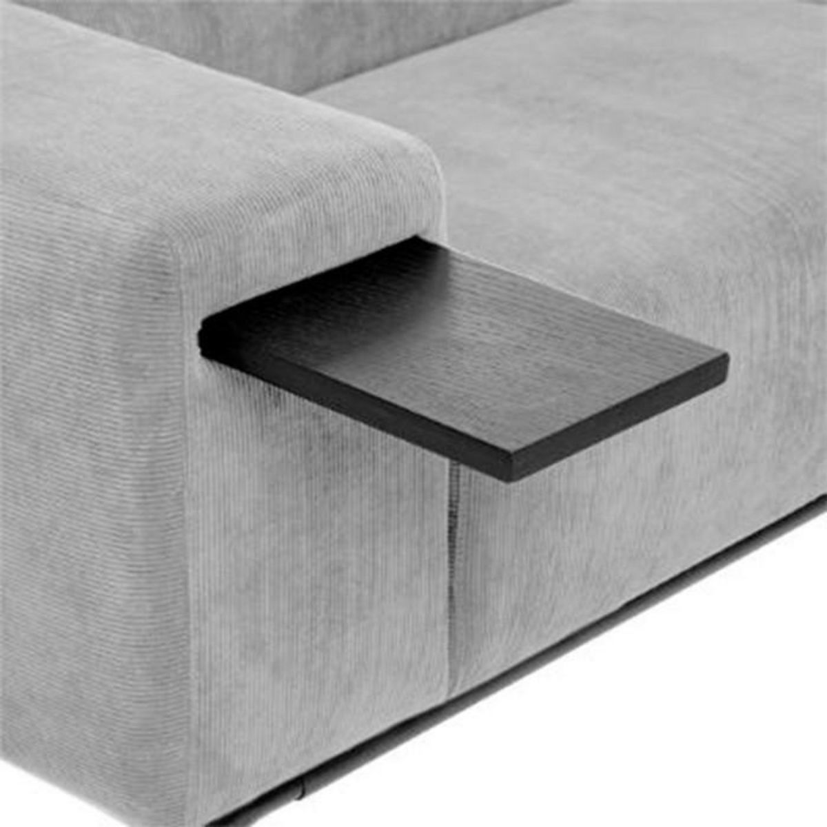 Paris Prix Canapé 3 Places Velours Côtelé  Chris  230cm Gris