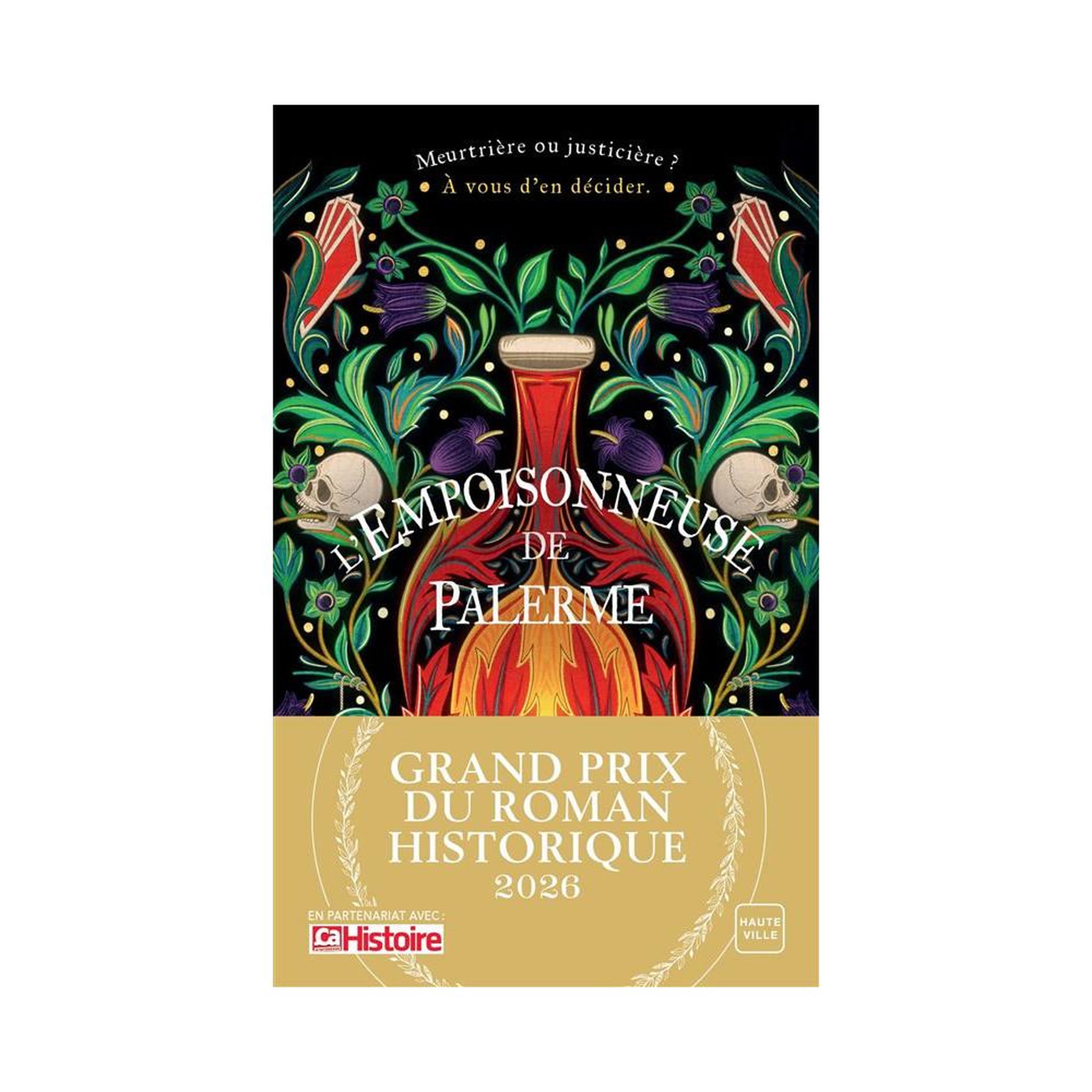 Roman historique « L'empoisonneuse de Palerme » (Grand Prix du Roman Historique 2026) de Cathryn Kemp, traduit de l'anglais par Agnès Jaubert, édition broché
