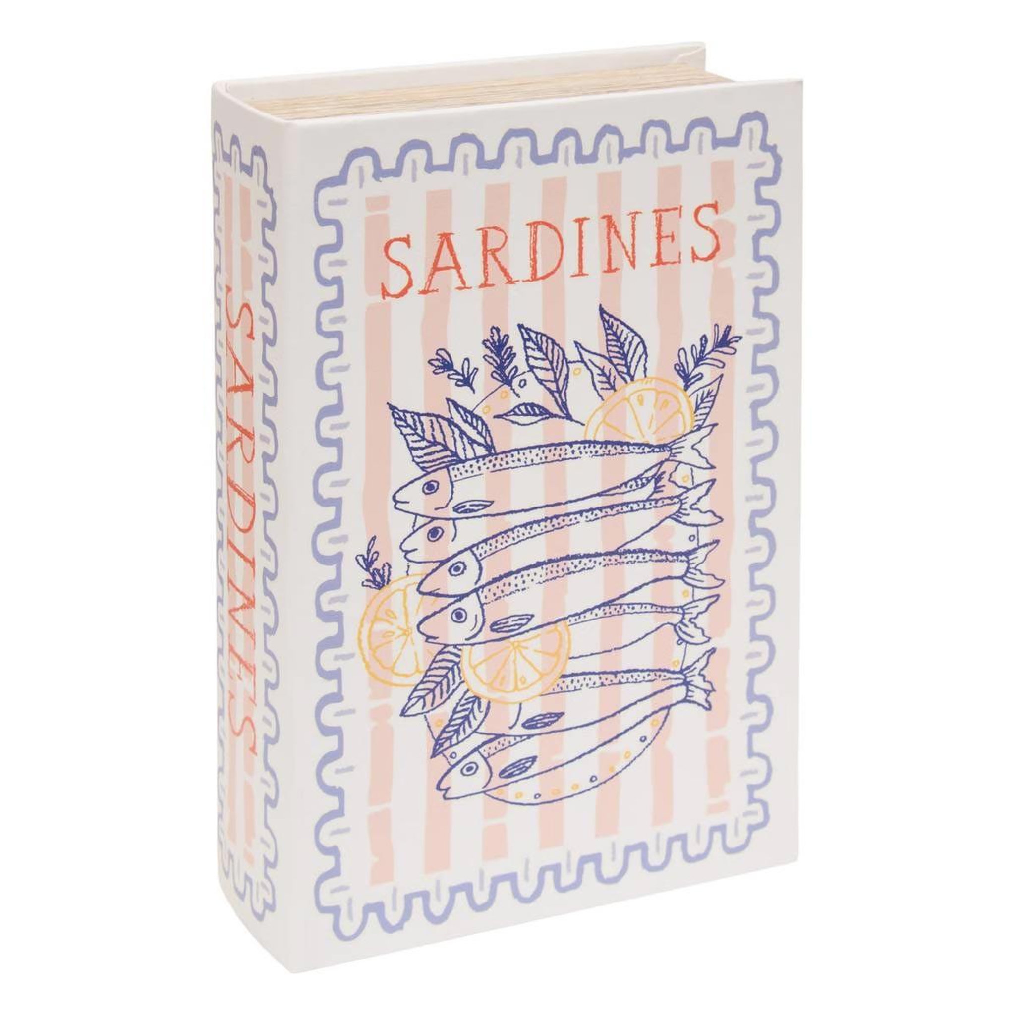 ATMOSPHERA Boîte déco livre sardines  josh  27cm multicolore