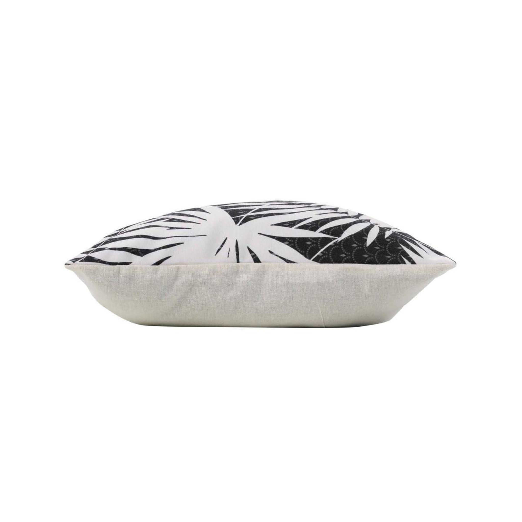 Voir la diapositive 2 : Douceur d'Intérieur Housse de coussin déco  millefeuilles  40x40cm noir