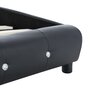 VIDAXL Cadre de lit Noir Similicuir 135x190 cm