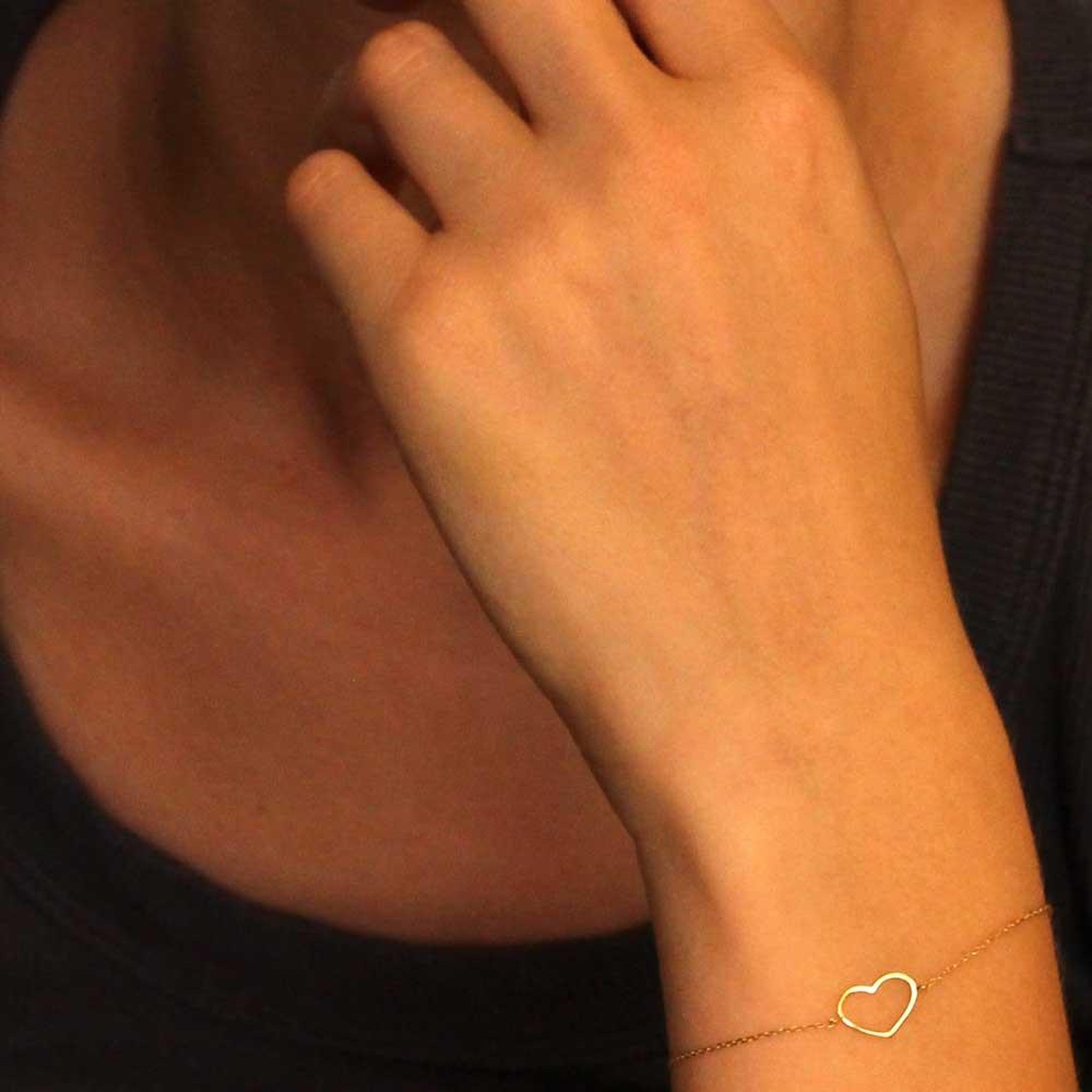 Voir la diapositive 2 : L'ATELIER D'AZUR Bracelet Or Jaune - Motif Coeur - Femme