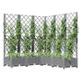 Voir la diapositive 3 : VIDAXL Jardiniere avec treillis Gris clair 120x120x121,5 cm PP