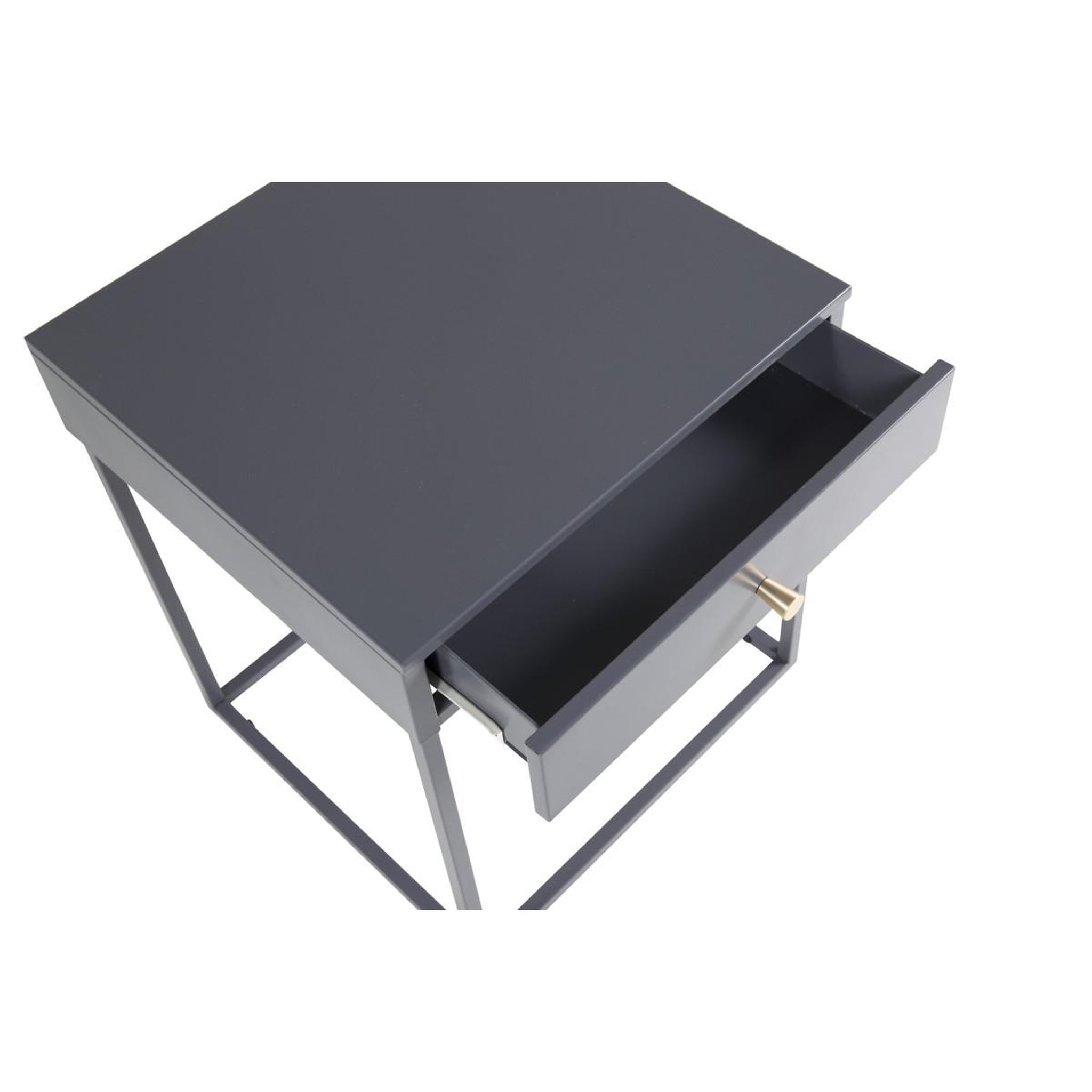 Voir la diapositive 2 : Paris Prix Table de chevet 1 tiroir  bakal  50cm gris
