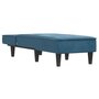 Voir la diapositive 3 : VIDAXL Chaise longue bleu velours