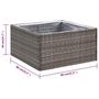Voir la diapositive 6 : VIDAXL Jardiniere Gris 80x80x40 cm Resine tressee