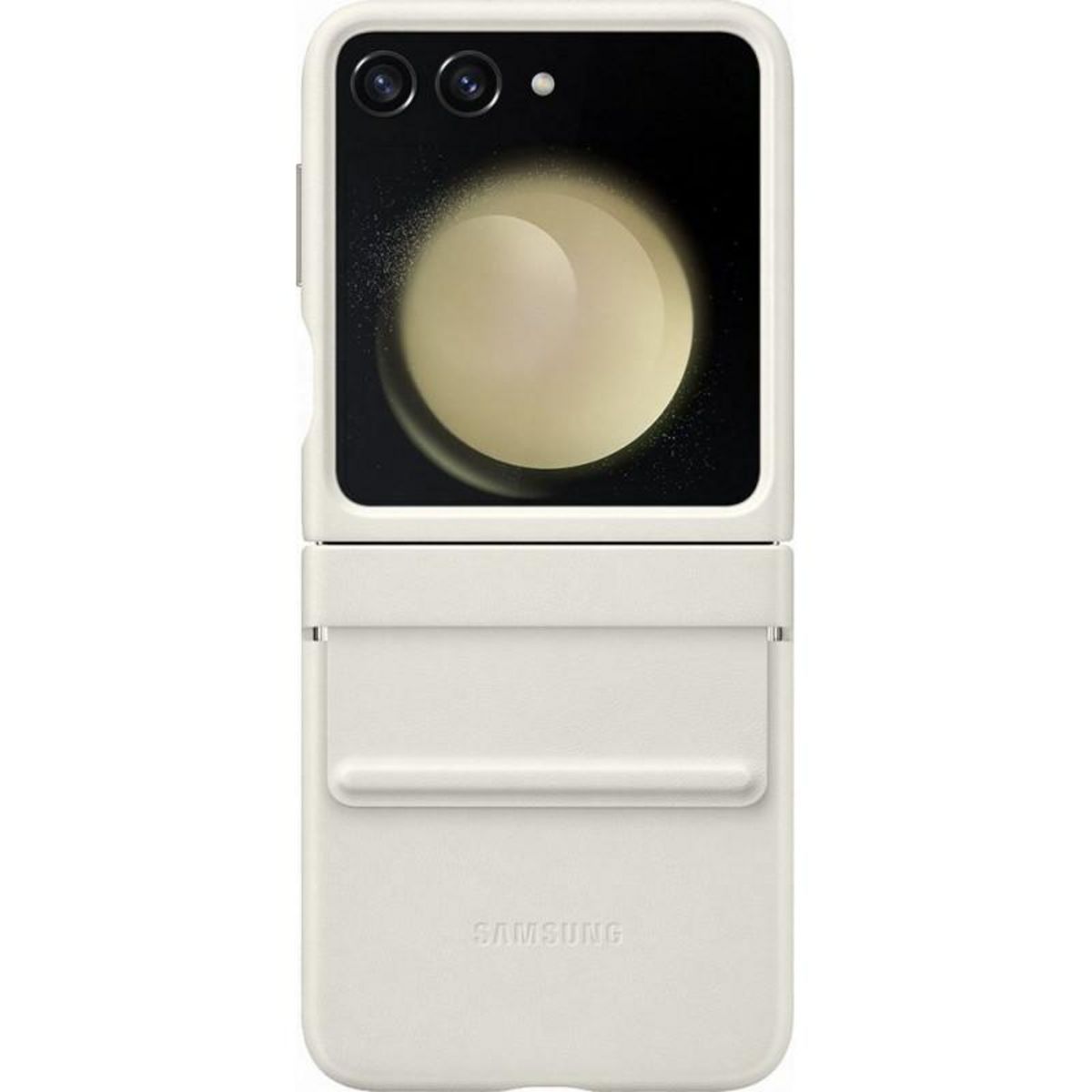 Samsung Coque en simili cuir pour Samsung Z Flip 5 Crème