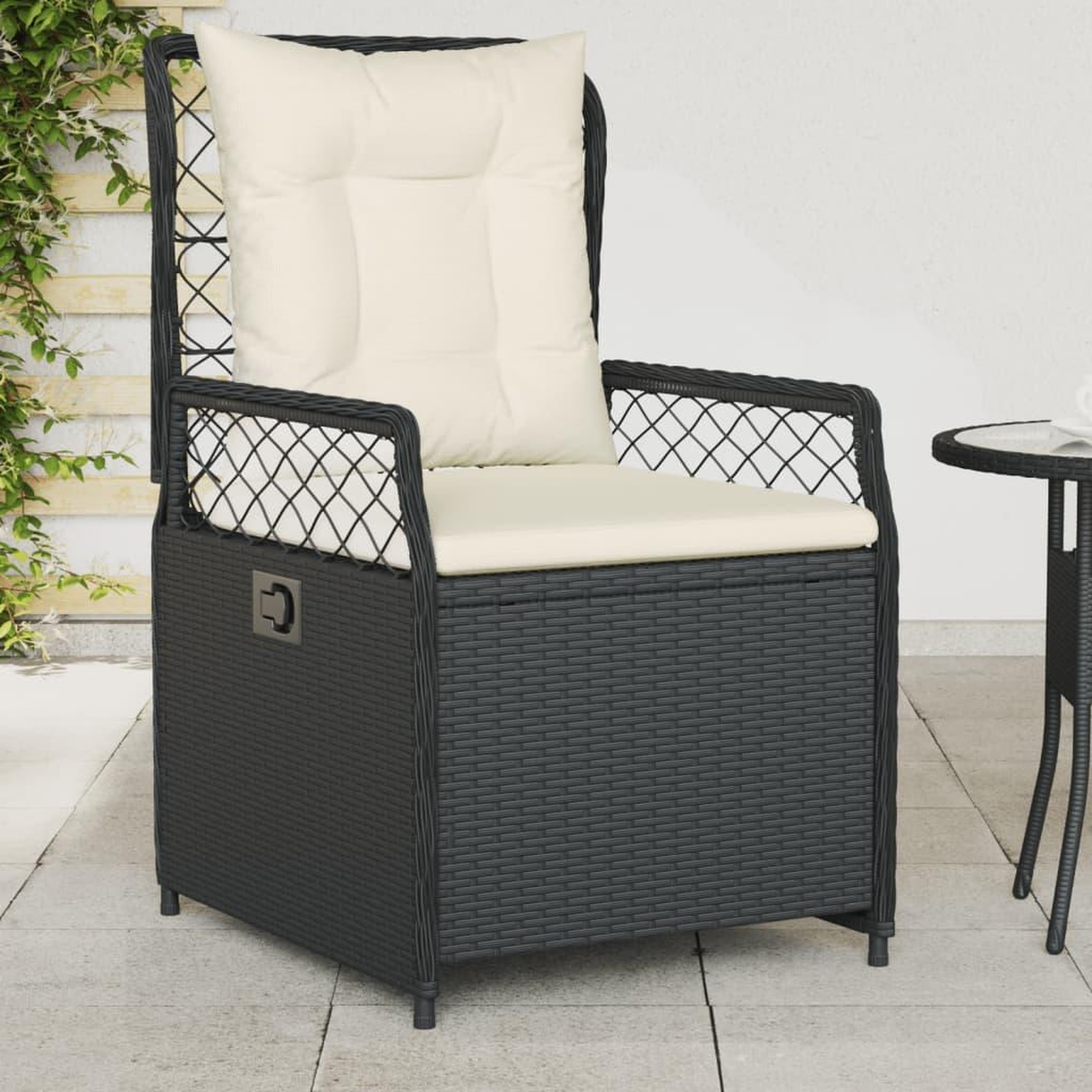 VIDAXL Chaises inclinables de jardin lot de 2 noir resine tressee