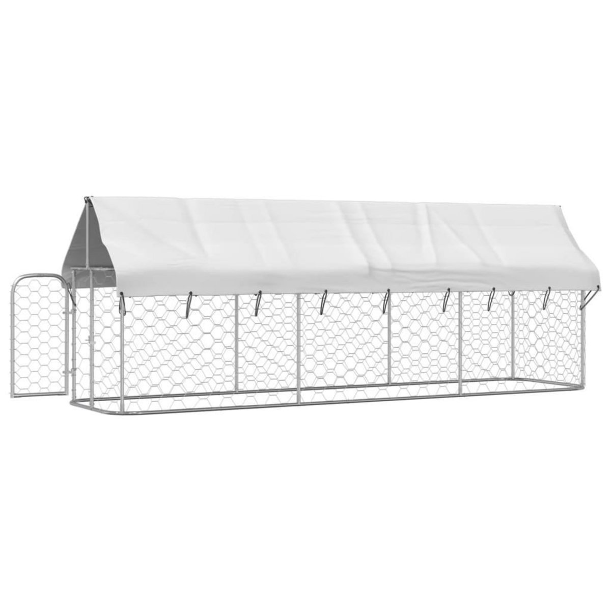 VIDAXL Chenil exterieur avec toit 400x100x150 cm