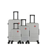 SWISS KOPPER SWISS KOPPER - LOT DE 4 - Valises grand format, weekend, cabine et cabine XXS USTER. Coloris disponibles : Bleu, Noir, Orange, Gris