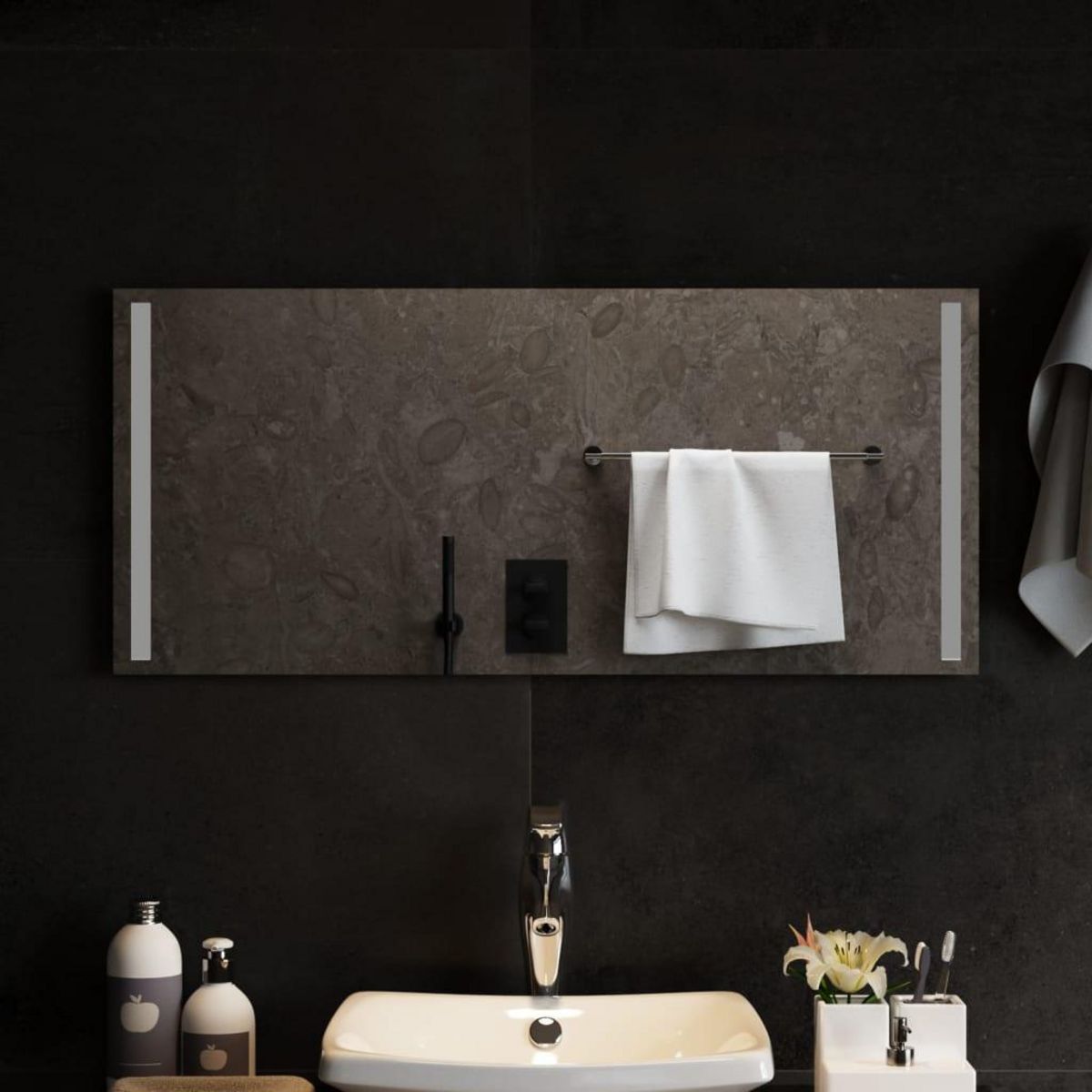 VIDAXL Miroir de salle de bain a LED 90x40 cm