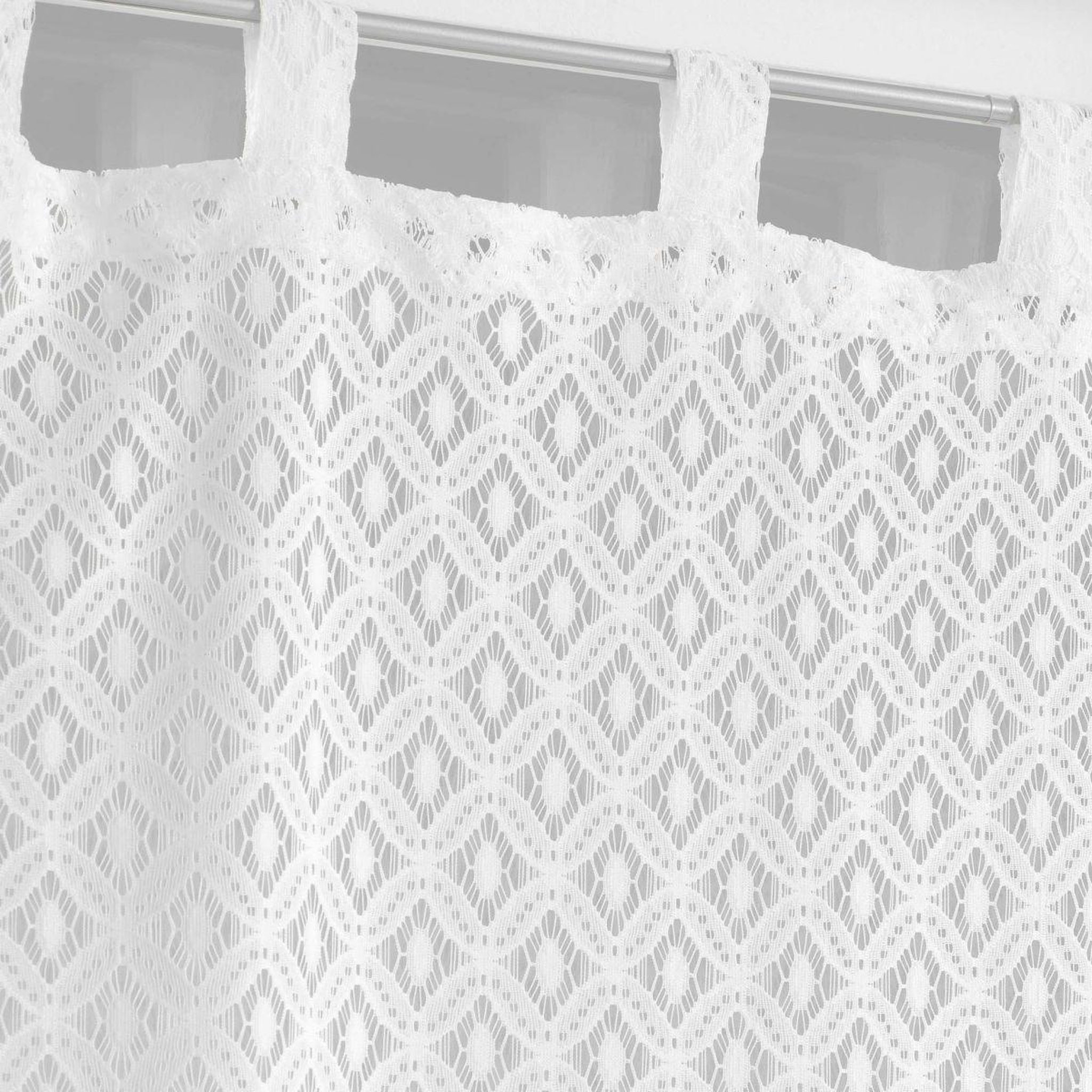 Voir la diapositive 2 : Douceur d'Intérieur Paire de voilages maille  odilia  60x160cm blanc