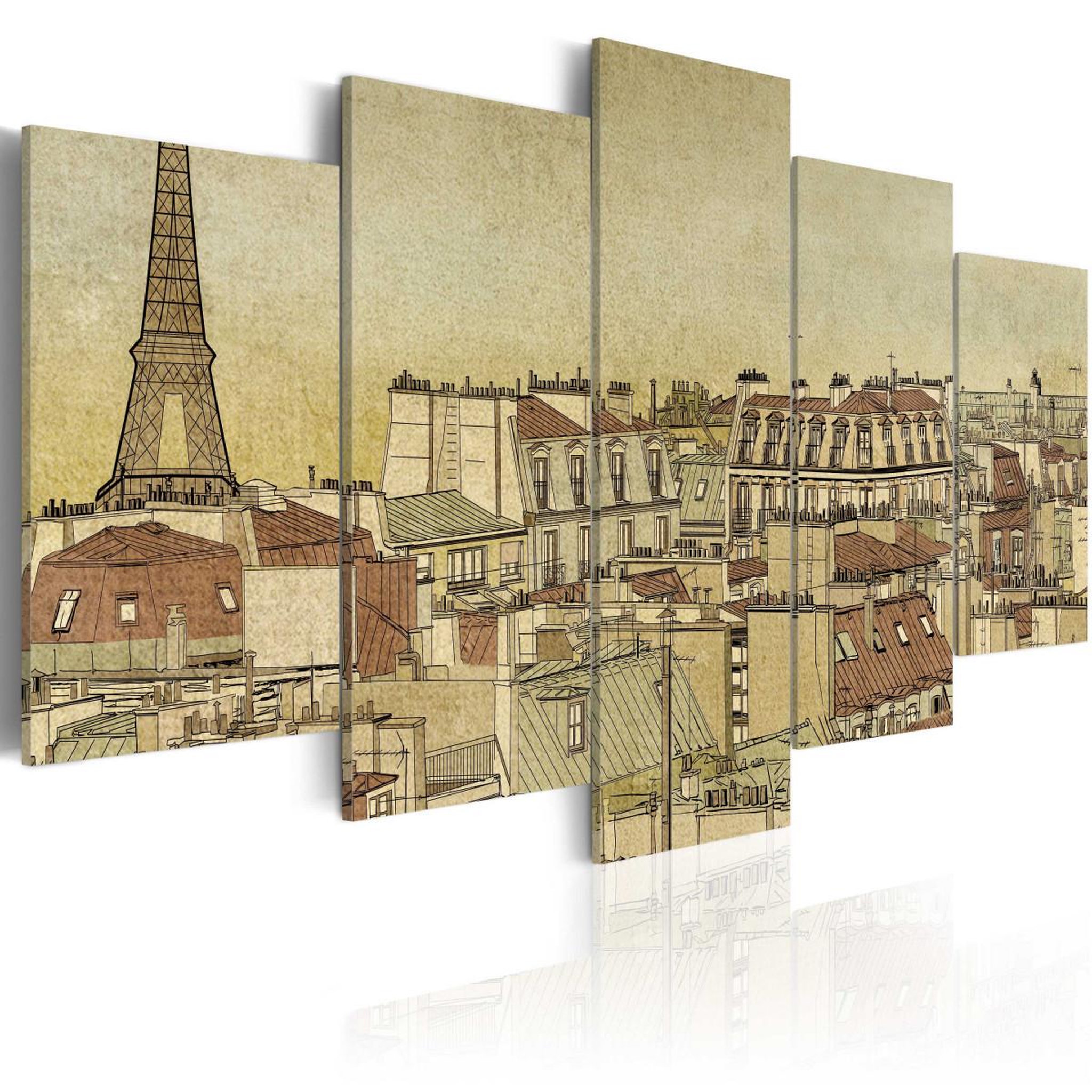 Paris Prix Tableau imprimé  paris au siècle dernier. Coloris disponibles : Multicolore