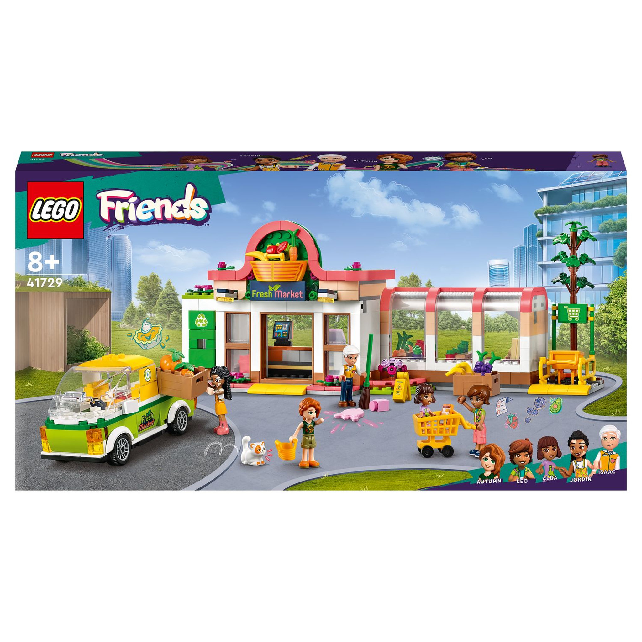 Voir la diapositive 1 : LEGO Friends 41729 L'épicerie biologique, Jouet Supermarché pour Filles et Garçons Dès 8 Ans, Jeu avec Camion & 4 Mini-Poupées
