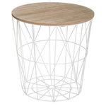 ATMOSPHERA Table d'Appoint Design  Kumi  41cm Blanc