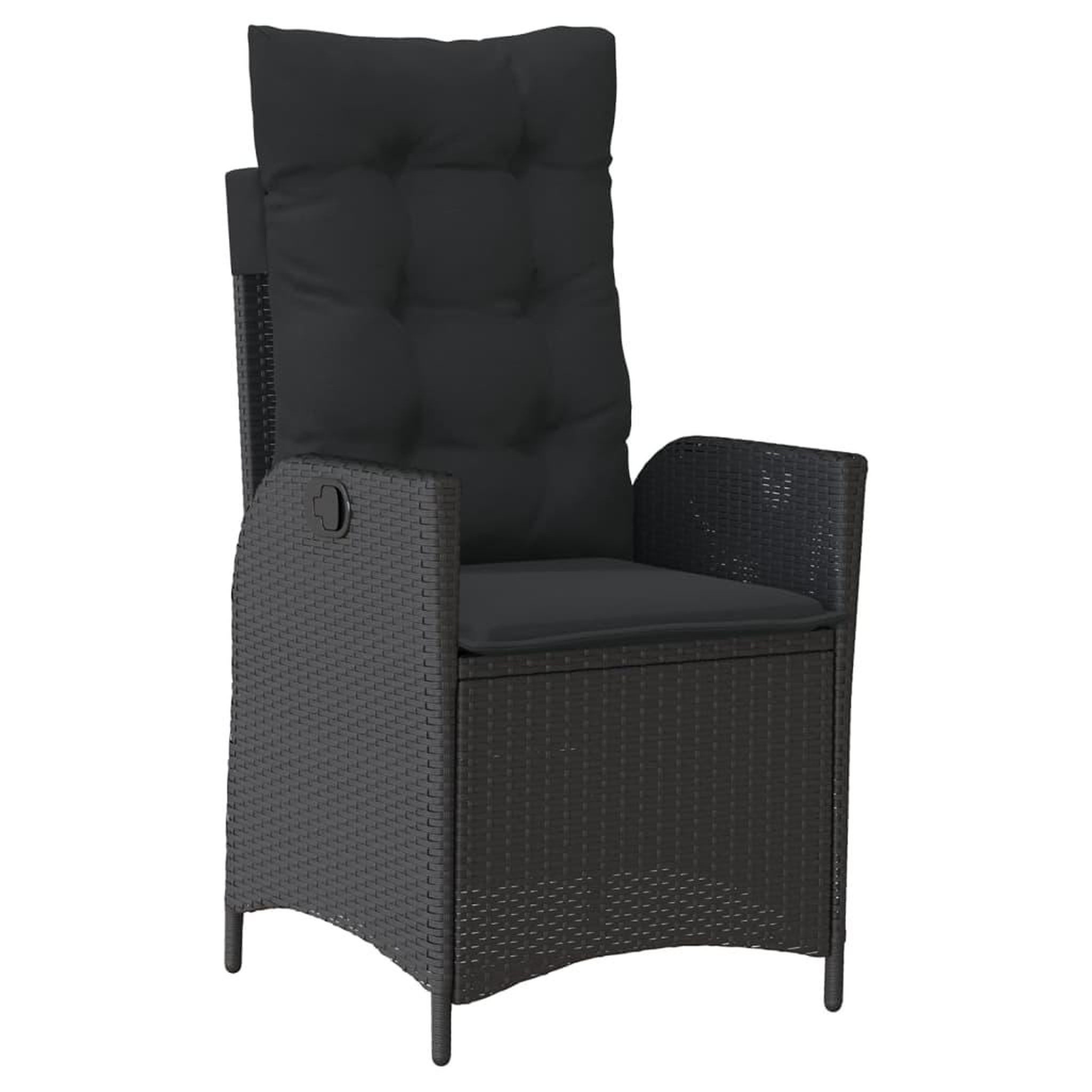Voir la diapositive 3 : VIDAXL Ensemble a manger de jardin 9pcs coussins noir resine tressee