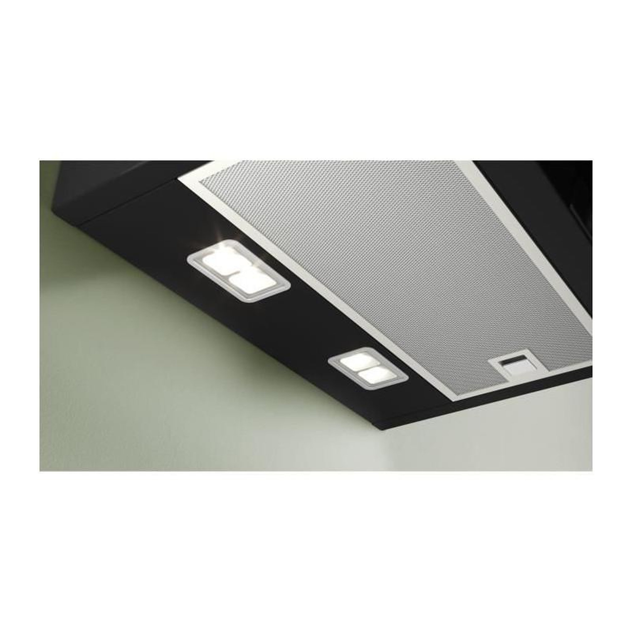 Voir la diapositive 6 : BOSCH Hotte décorative inclinée 60cm 768m³/h noir - dwk67fn60