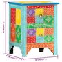 Voir la diapositive 6 : VIDAXL Table de chevet peinte a la main 40x30x50 cm Bois de manguier