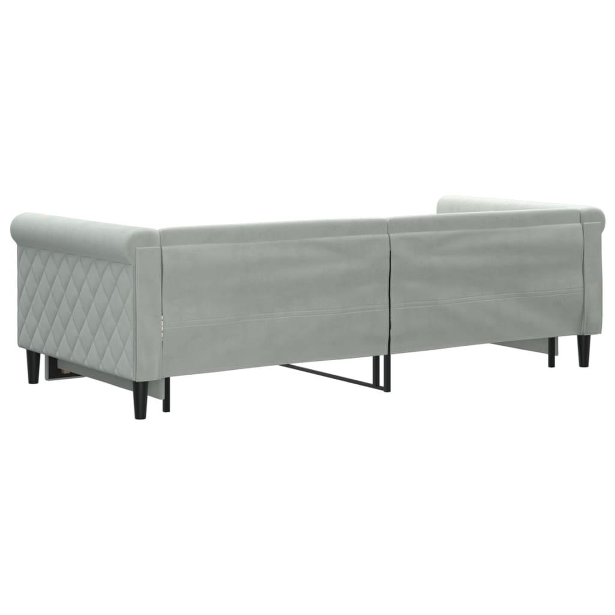 Voir la diapositive 5 : VIDAXL Lit de jour avec gigogne sans matelas gris clair 90x200 cm