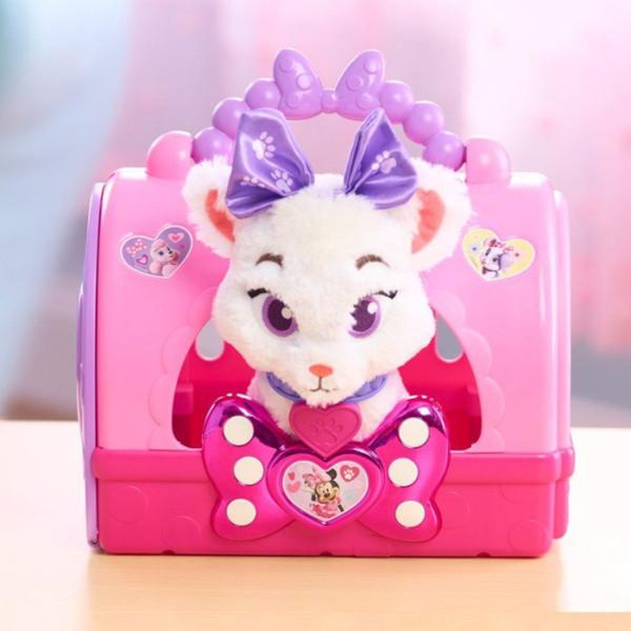 Voir la diapositive 2 : DISNEY Sac de transport pour animaux - DISNEY - Minnie Mouse - Peluche chat incluse - 4 accessoires