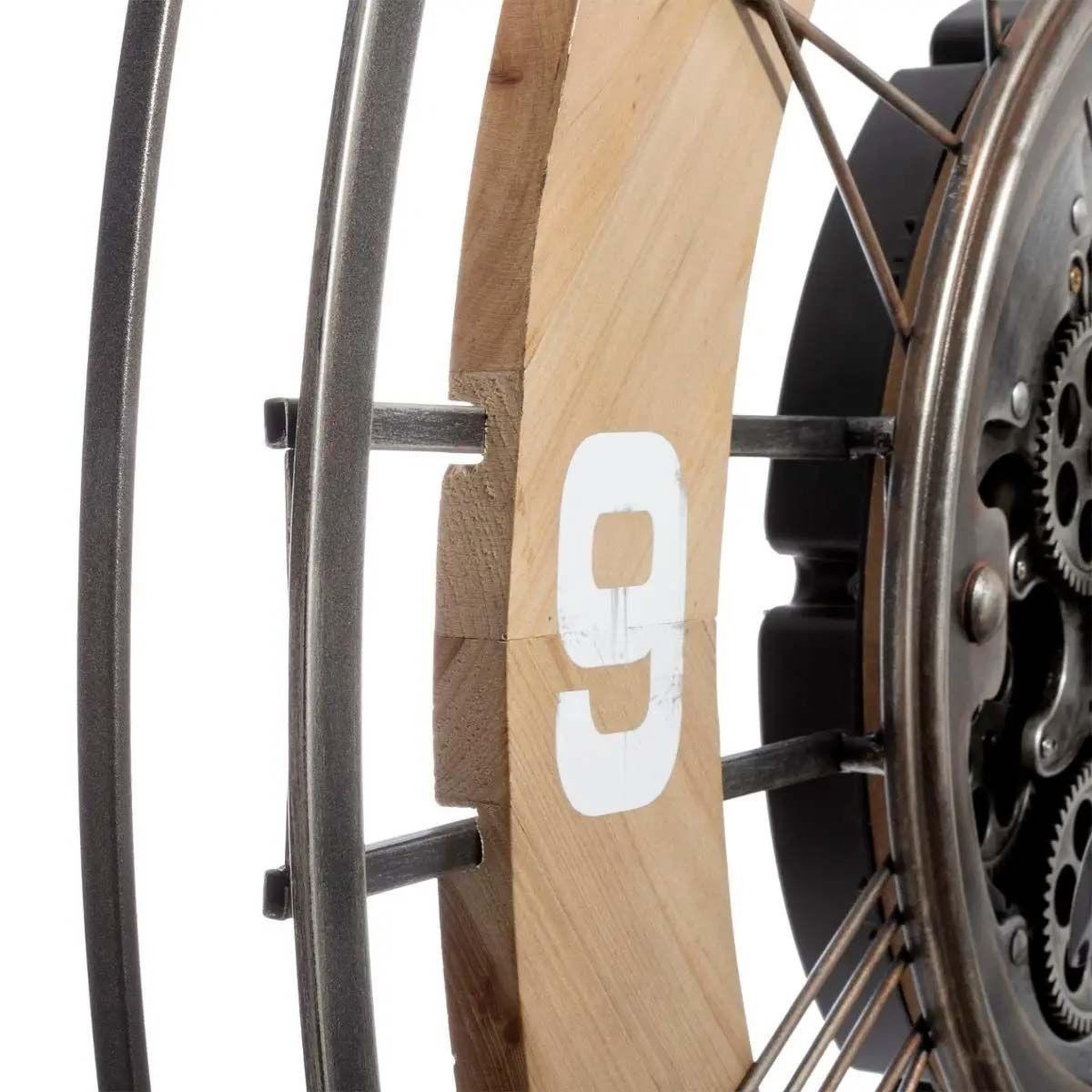 Voir la diapositive 2 : ATMOSPHERA Horloge murale vintage  lana  90cm naturel