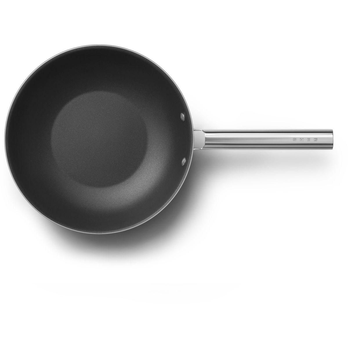 SMEG Wok diam 30 cm tout feux rouge mat