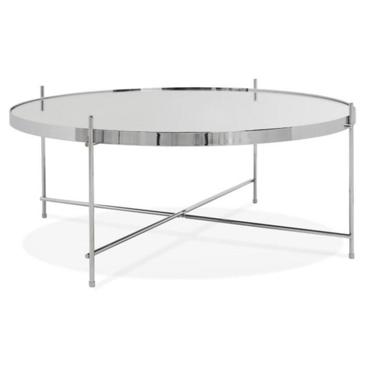 Paris Prix Table Basse Design en Verre  Rona  83cm Chromé