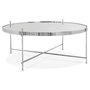 Voir la diapositive 1 : Paris Prix Table Basse Design en Verre  Rona  83cm Chromé
