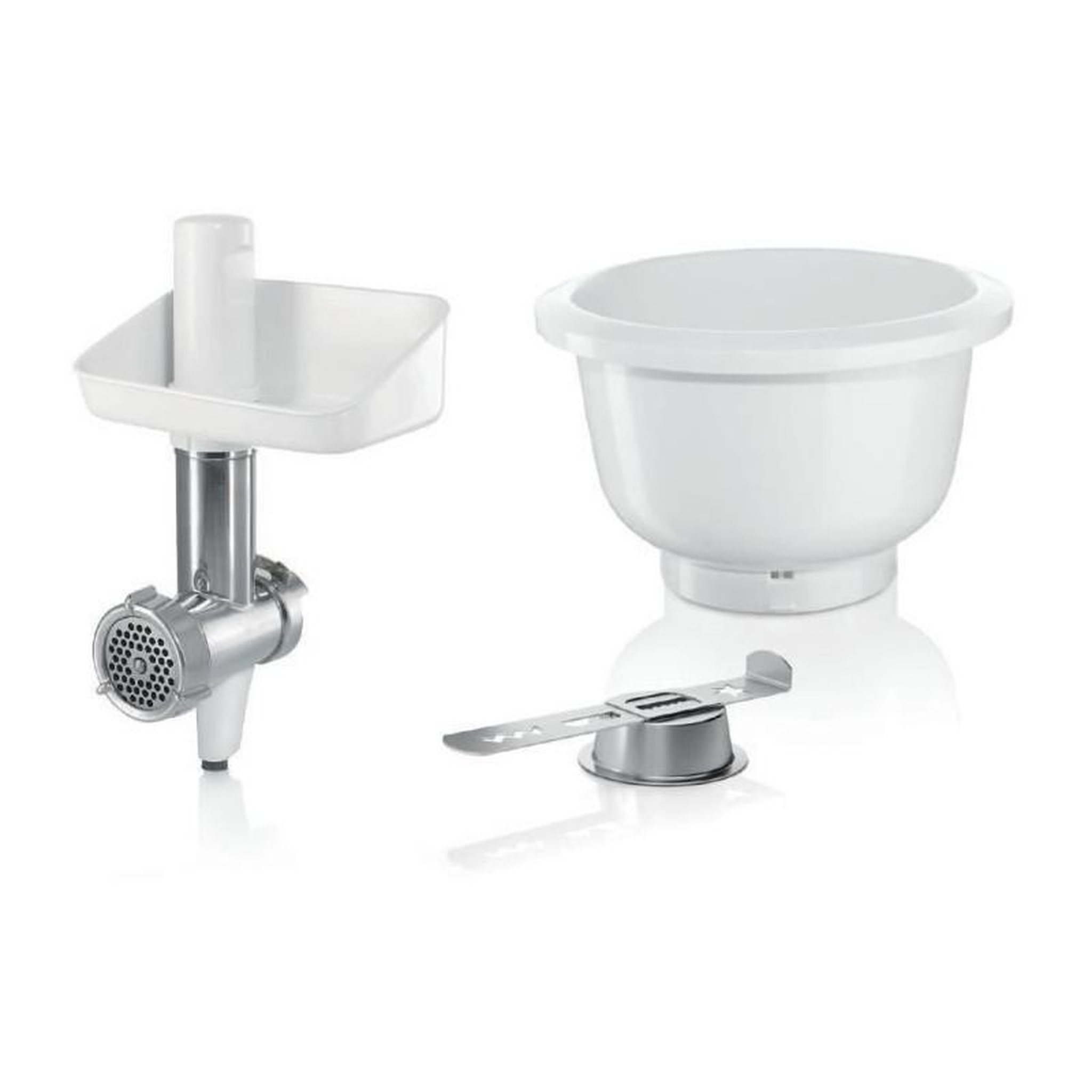 BOSCH Accessoires Baking Sensation - BOSCH - MUZ5BS1 - Hachoir a viande - Grille 5 mm - Accessoire biscuit 4 formes - Bol 3,9 L