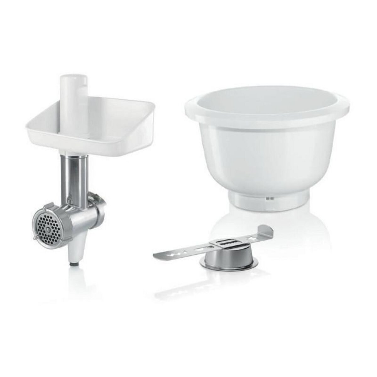 BOSCH Accessoires Baking Sensation - BOSCH - MUZ5BS1 - Hachoir a viande - Grille 5 mm - Accessoire biscuit 4 formes - Bol 3,9 L