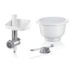 BOSCH Accessoires Baking Sensation - BOSCH - MUZ5BS1 - Hachoir a viande - Grille 5 mm - Accessoire biscuit 4 formes - Bol 3,9 L
