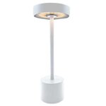 Lumisky Lampe de table sans fil ROBY Blanc Aluminium H30CM