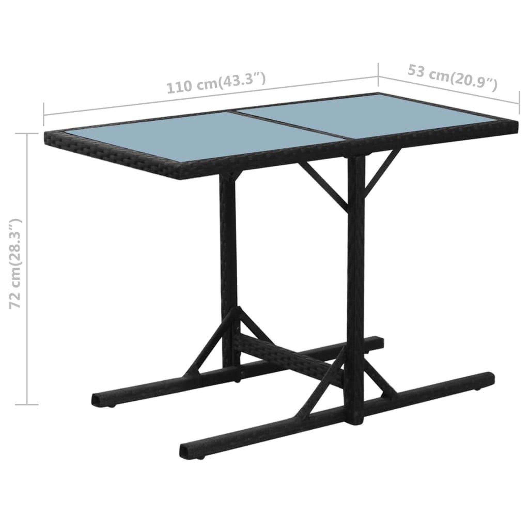 Voir la diapositive 6 : VIDAXL Ensemble de bistro 3 pcs avec coussins resine tressee noir
