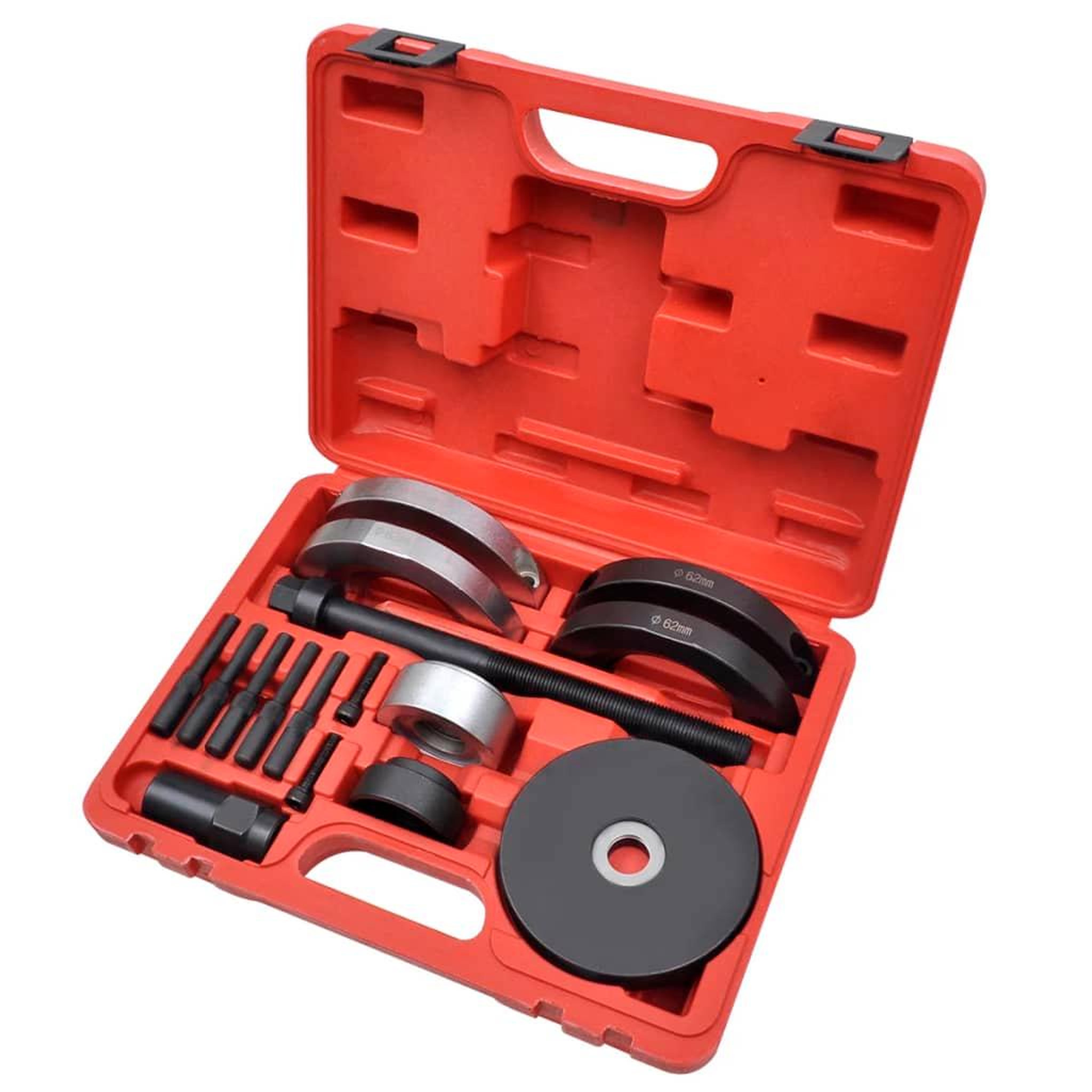 Voir la diapositive 1 : VIDAXL Kit d'outils de roulement de moyeu de roue 16 pcs 62 mm VAG