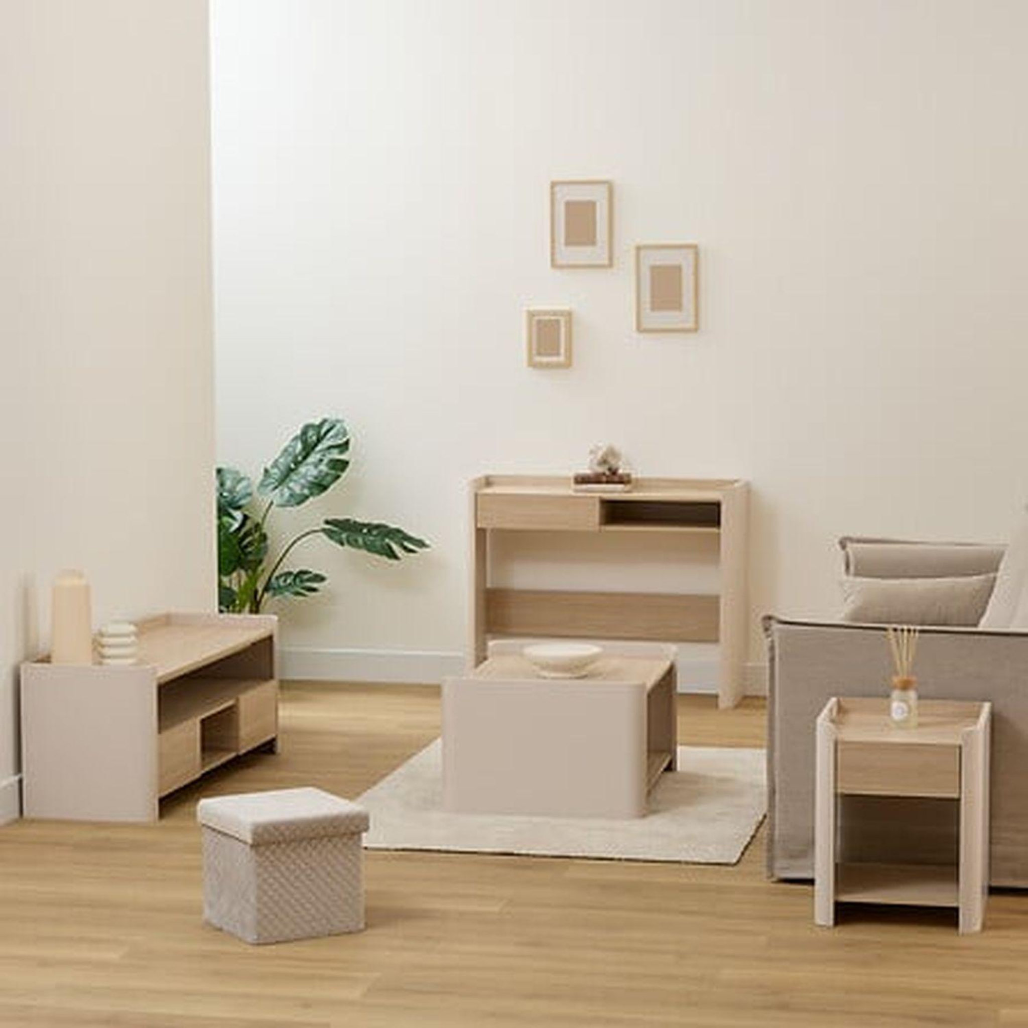 Voir la diapositive 6 : FIVE Table basse 2 étagères roundy - beige