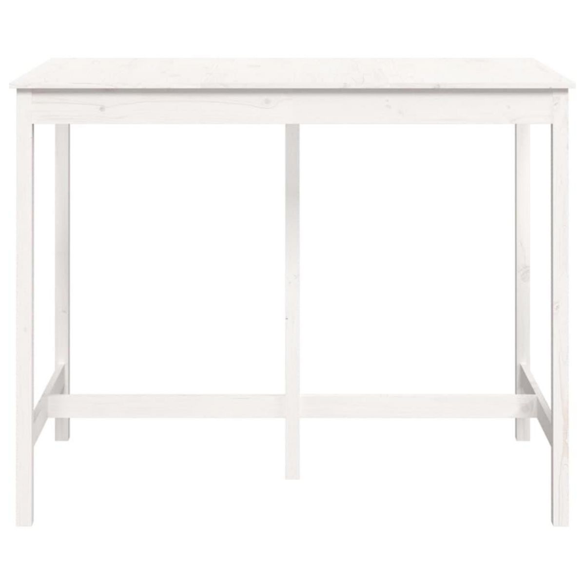 VIDAXL Table de bar Blanc 140x80x110 cm Bois massif de pin