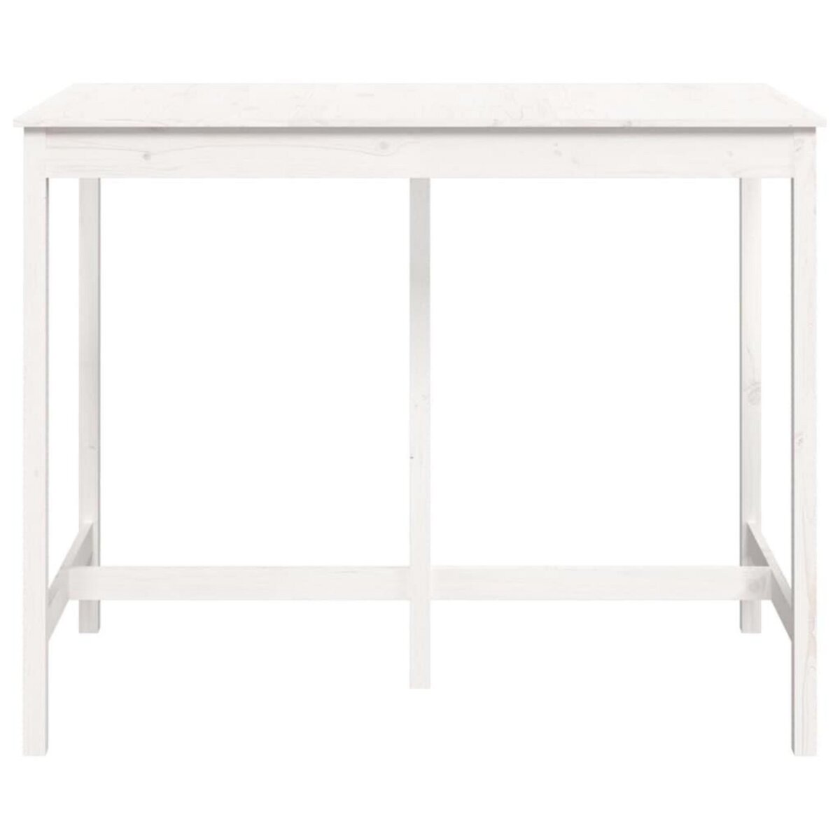 VIDAXL Table de bar Blanc 140x80x110 cm Bois massif de pin