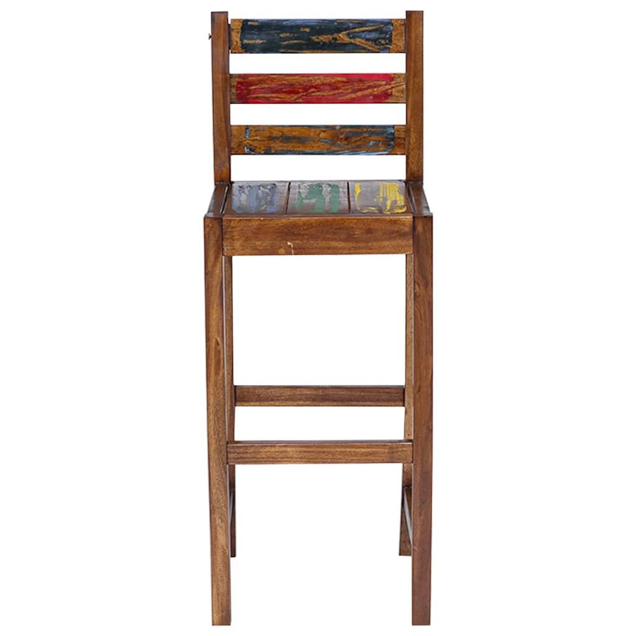 Voir la diapositive 2 : VIDAXL Tabourets de bar lot de 2 bois massif de recuperation