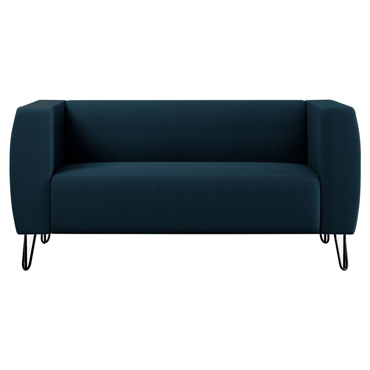 Canapé fixe 2 places pieds épingles tissu JULIO