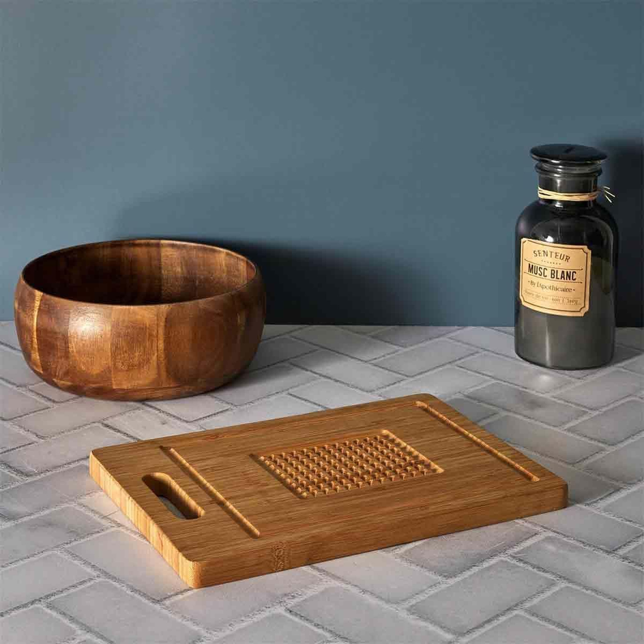Voir la diapositive 3 : COOK CONCEPT Planche à Découper  Empiècement  33cm Naturel