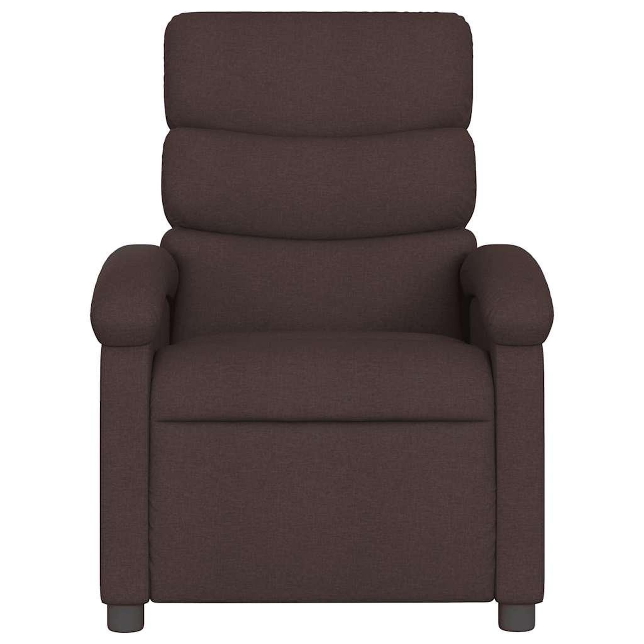 Voir la diapositive 4 : VIDAXL Fauteuil de massage inclinable Marron fonce Tissu