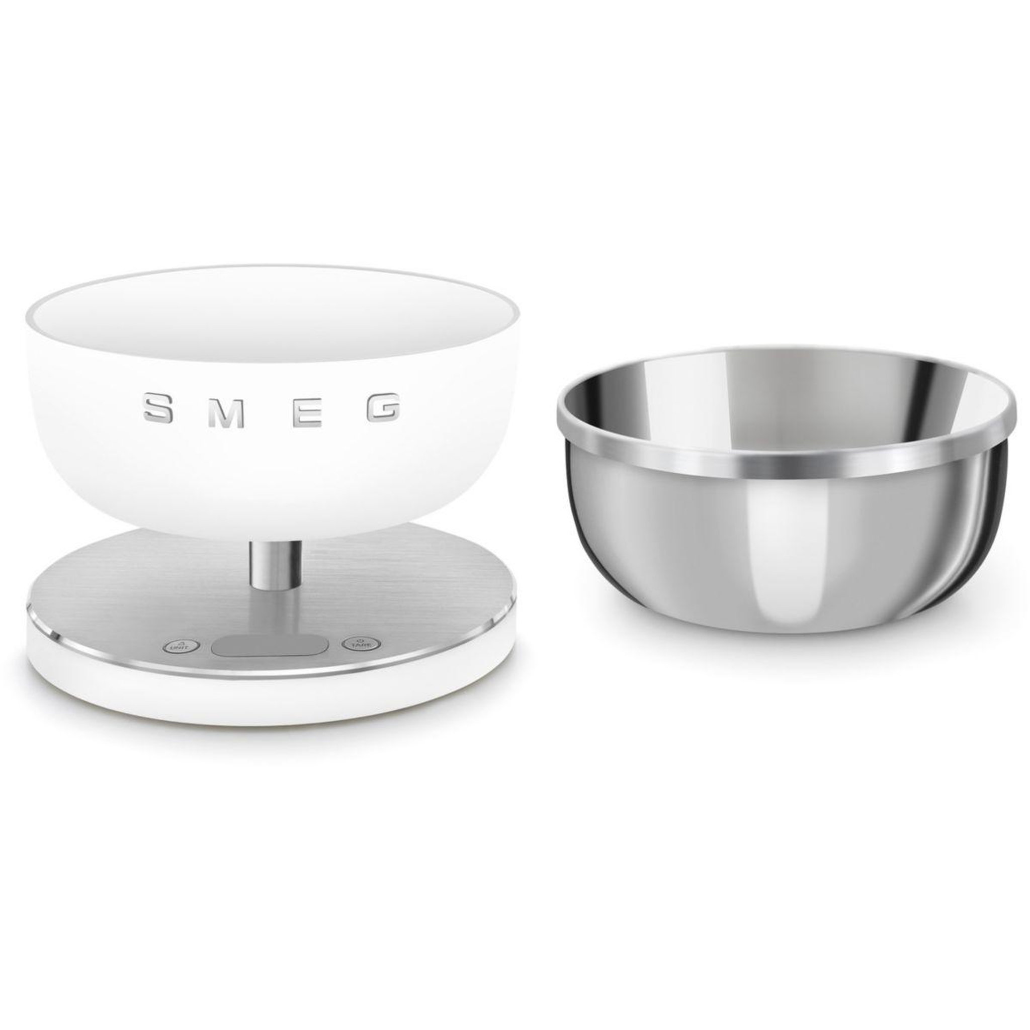 Voir la diapositive 5 : SMEG Balance de cuisine KSC01WHMWW blanche