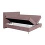 Voir la diapositive 2 : BEST MOBILIER Rafaela - lit boxspring - 160x200 - coffres et surmatelas inclus - en velours
