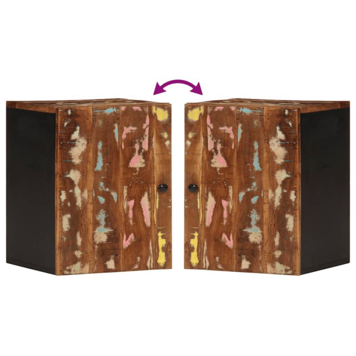 VIDAXL Armoire de salle de bain murale 38x33x48cm bois de recuperation